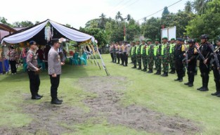 Kapolda Pantau Kesiapan Pengamanan PSU Pemilihan Bupati-Wabup Talaud di Kecamatan Essang