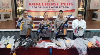 Polisi Menangkap 10 Orang Pelaku Kriminal dan Pemilik Senjata di Ratatotok Mitra