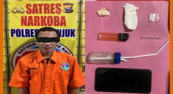 Satresnarkoba Polres Nganjuk Tangkap Pengedar Sabu di Halaman Bank