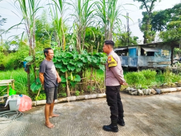 Budidaya Cabai dan Labu Air, Polres Nganjuk Dukung Ketahanan Pangan Lewat Pemanfaatan Pekarangan Warga