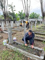 Sambut Hari Bhayangkara ke-79, Polres Nganjuk Gelar Kerja Bakti Serentak