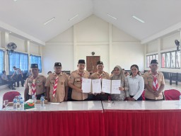 Lapas Narkotika Pamekasan Jalin Kerja Sama dengan Kwarcab Gerakan Pramuka dan Sanggar Senam Talang Siring