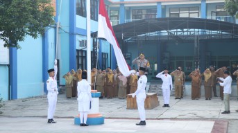 Polres Nganjuk Gencarkan Edukasi Tertib Lalu Lintas Lewat Upacara di Sekolah