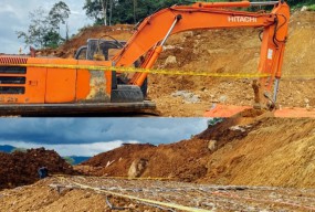 Polda Sulut Segel Tambang Emas Ilegal Milik Ci Dede di Ratatotok, Satu Alat Berat Disita