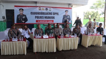 Ground Breaking Serentak, Polres Nganjuk Bangun Gedung SPPG di Desa Babadan