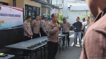 Cegah Penyalahgunaan, Polres Nganjuk Perketat Pemeriksaan Senjata Api
