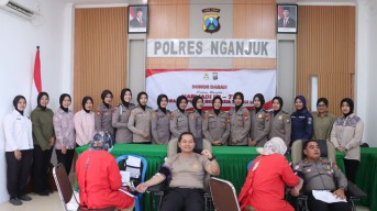 Polres Nganjuk Gelar Donor Darah Jelang Hari Jadi Polwan ke-77, Wujud Nyata Peduli Sesama
