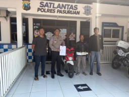 Motor Hilang 7 Bulan di Jombang, Kembali ke Tangan Pemilik Saat Operasi Lalu Lintas Polres Pasuruan
