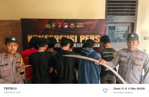 Polres Pelabuhan Tanjungperak Amankan Remaja Kelompok Gangster SSTB dan All Star Terlibat Bentrokan di Kalilom Lor