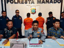 Polresta Manado Bongkar Korupsi Proyek Tanggul Malalayang, Tiga Tersangka, Dua Resmi Ditahan