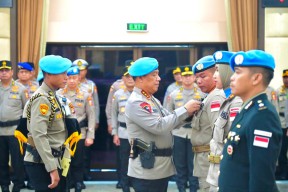 Wakapolri Pimpin Upacara Purna Tugas 139 Personel Kontingen Garuda Bhayangkara, Komitmen Indonesia Dukung Perdamaian