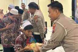 Polantas Menyapa”, Satlantas Polrestabes Surabaya Gelar doa Bersama Anak Yatim Piatu, Tebar Kepedulian dan Keberkahan