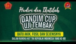 Dandim Cup Uji Tembak Batu Akik Meriahkan HUT TNI ke-80, Ajang Silaturahmi Pecinta Batu Nusantara