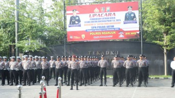 Polres Nganjuk Gelar Upacara Pembukaan Latja Siswa Diktuk Bintara Polri Angkatan 57 Tahun 2025