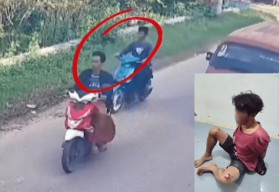 Warga Ringkus Terduga Curanmor Usai Aksi Terekam CCTV, Polsek Omben Ambil Alih Penanganan