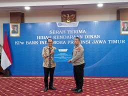 Dukung Tugas Polri Bank Indonesia Jatim Hibahkan 3 Unit Ranmor