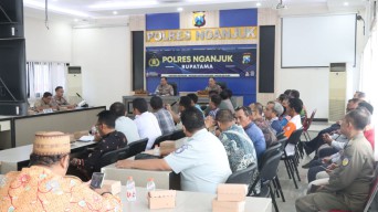 Rakor Lintas Sektoral Ops Lilin Semeru 2025, Polres Nganjuk Matangkan Kesiapan Nataru