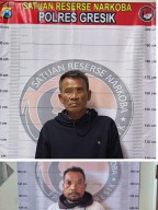 Satresnarkoba Polres Gresik Berhasil Amankan Dua Pelaku Pengedar dan Perantara Narkoba