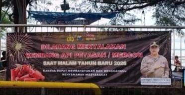 Jelang Pergantian Tahun, Polres Tanjung Perak Keluarkan Imbauan Larangan Menyalakan Kembang Api dan Petasan