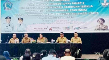 Dorong Mutu Pendidikan Sulut, Dr. Femmy Suluh Resmi Buka Rakor DAK Tahap II SMA/SMK 2025
