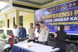 Polres Bondowoso Ungkap Curanmor Tersangka Pelaku dan Penadah Diamankan