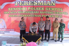 Resmikan Kantor Polsek Gempol dan Aula Bhayangkari, Kapolres: Polsek Penting Dalam Pelayanan Masyarakat 