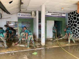 Yonif TP 836/BY Laksanakan Penanggulangan Bencana di Pidie Jaya