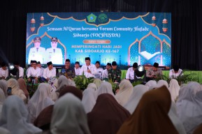 Bupati Sidoarjo Bersama Ribuan Jamaah Panjatkan Doa Untuk Sidoarjo di Usia ke-167