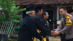 Kapolres Nganjuk Ajak PSHW Tunas Muda Jaga Kerukunan Antar Perguruan Silat