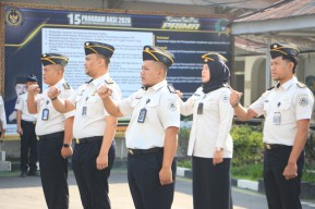Tekankan Disiplin dan Profesionalisme, Kabag TU Lapas I Madiun Pimpin Apel Pagi
