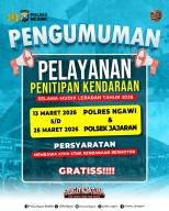 Mudik Aman Keluarga Bahagia, Polres Ngawi Layani Penitipan Kendaraan Gratis