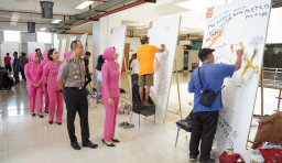 Sambut Hari Bhayangkara ke -80, Polresta Malang Kota Gelar Lomba Mural