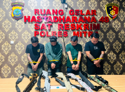 Gerak Cepat Satreskrim Polres Mitra, Empat Pemilik Senjata Angin Diamankan Kurang dari 24 Jam