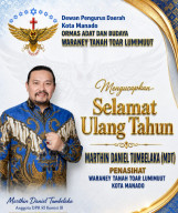 Penuh Doa dan Sukacita, Waraney TTL Kota Manado Ucapkan Selamat Ulang Tahun kepada Marthin Daniel Tumbelaka