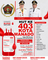 Momentum HUT Kota Manado, Pokja PWI Hadirkan Aksi Sosial Donor Darah Berskala Besar