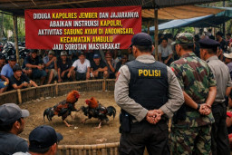 Kapolri Gencar Berantas Judi, Dugaan Sabung Ayam di Ambulu Picu Pertanyaan Publik soal Pengawasan Aparat