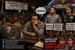 Dugaan Arena Judi Sabung Ayam Beroperasi Lagi di Andongsari Ambulu, Kapolda Jatim dan Kapolri Diharapkan Perhatikan
