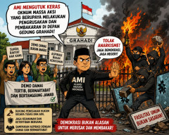 AMI Mengutuk Keras Tindakan Oknum Massa Aksi Yang Berupaya Melakukan Pengerusakan dan Pembakaran di Depan Gedung Grahadi