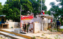 Kejar Target, Kodim 0828/Sampang Percepat Pembangunan Rutilahu Jatim di Camplong