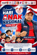Komisaris Utama Gabungan 12 Media Online Umar Hayat, S. PD., Ucapkan Hari Anak Nasional 2026 "Anak Hebat dan Kuat "