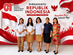 Kepala Sekolah dan Guru SD GMIM 26 Manado Ucapkan Selamat HUT Kemerdekaan RI ke-81
