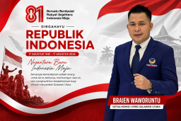 Braien Waworuntu Sampaikan Ucapan HUT ke-81 RI, Ajak Masyarakat Perkuat Persatuan