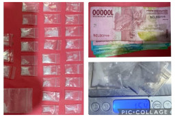 Polres Pelabuhan Tanjung Perak Ungkap Peredaran Sabu, 28 Poket Seberat 15,4 Gram Disita