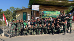 230 Prajurit Yonif 500/Sikatan Turun ke Desa Tawangargo, Gelar Bhakti Sosial dan Karya Bakti