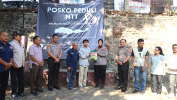 Polresta Malang Kota Kirim Bantuan Logistik Kemanusiaan Gandeng JKJT di Posko Peduli NTT
