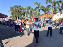 Sportivitas dan Sinergi, Lapas I Madiun Ikuti Olahraga Bersama Jajaran APH Madiun