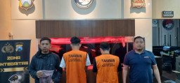 Polrestabes Surabaya Amankan Dua Pengedar dengan Sabu 200 Gram Lebih 