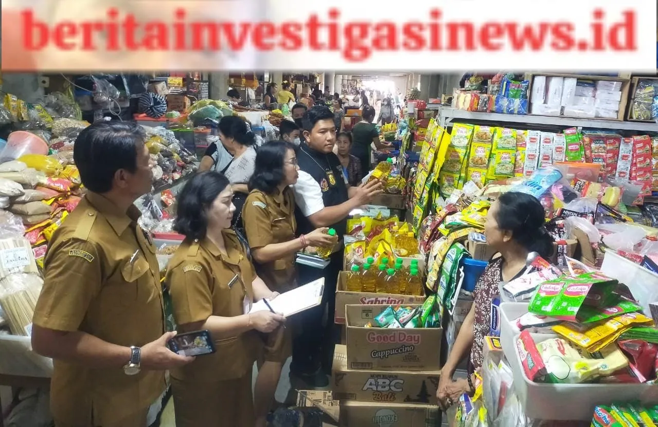 Jelang Hari Raya Galungan, Satgas Pangan Kota Denpasar Lakukan Pengecekan Pasar.