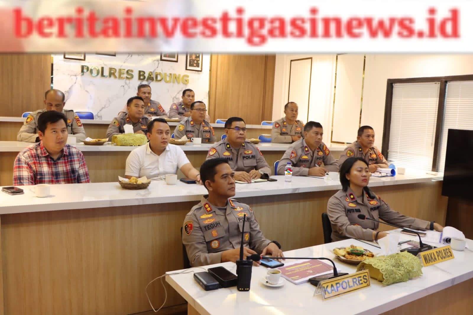 Kapolres Badung Ikuti Zoom Meeting Sosialisasi Program Quick Wins Presisi TW III 2023 