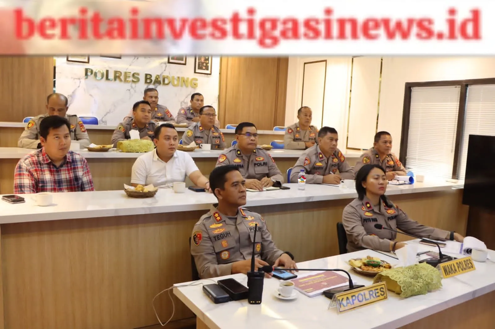 Kapolres Badung Ikuti Zoom Meeting Sosialisasi Program Quick Wins Presisi TW III 2023 